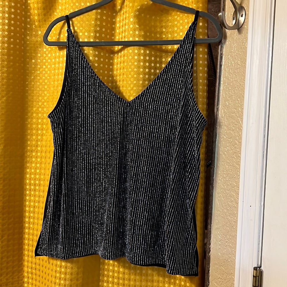 H&M black and sliver top